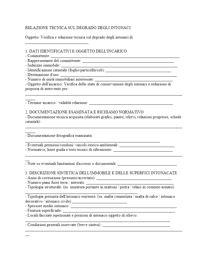 relazione tecnica degrado intonaci relazione tecnica degrado intonaci